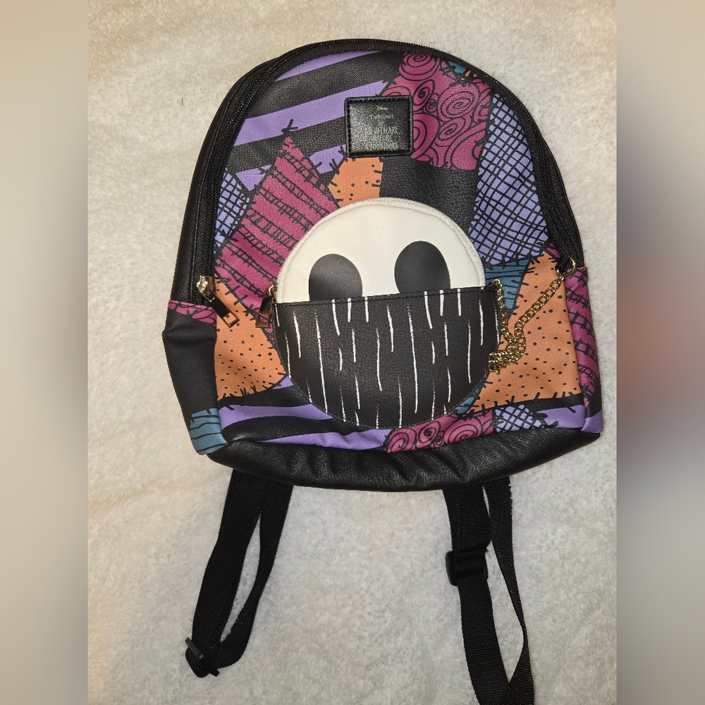 Jack Skellington Mini Backpack With Attached Coin Purse
